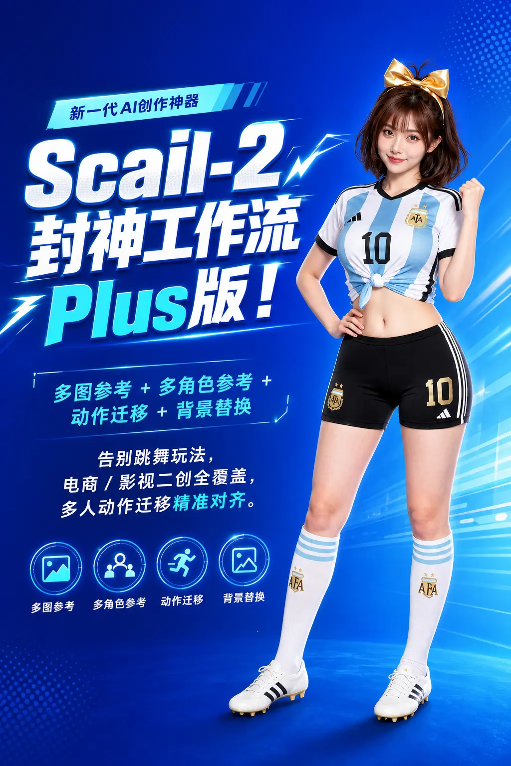 Scail 2 Advanced Workflow Plus V3 【One-click long video Multi-image reference Motion transfer Background replacement】