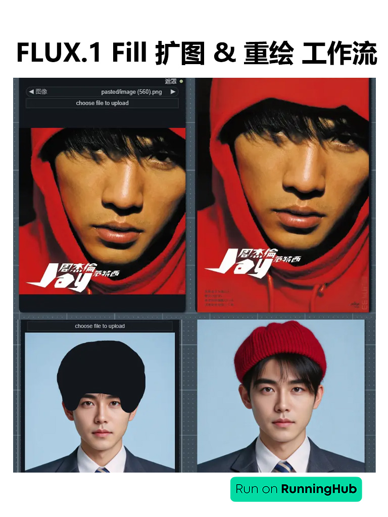 FLUX.1 Fill 扩图 & 重绘 工作流