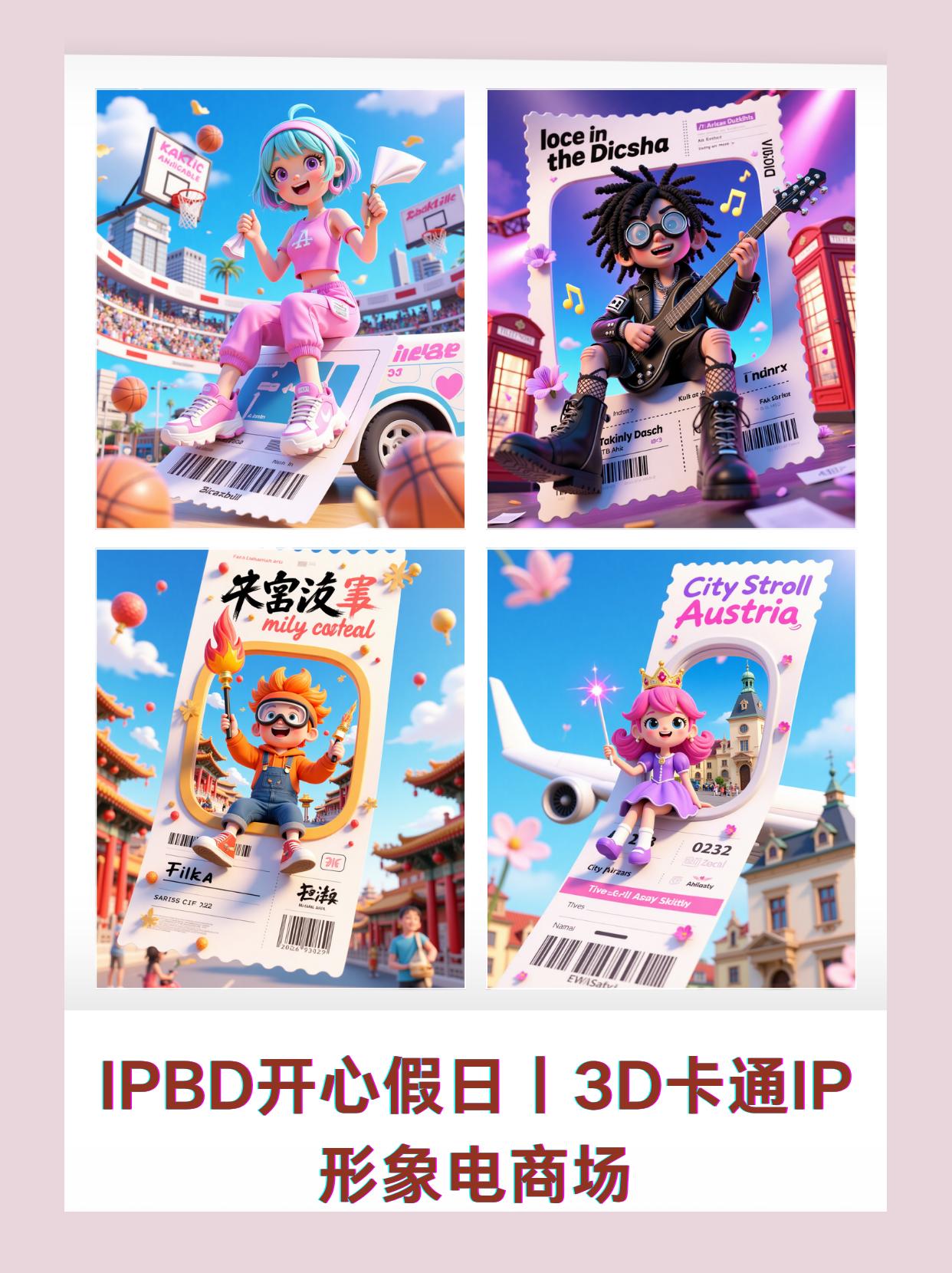 IPBD Happy Holiday | 3D Cartoon IP Image E-commerce Mall