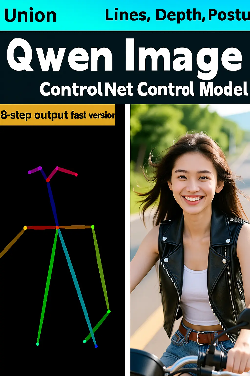 Qwen image ControlNet control model (line, depth, pose) 8 does not generate images