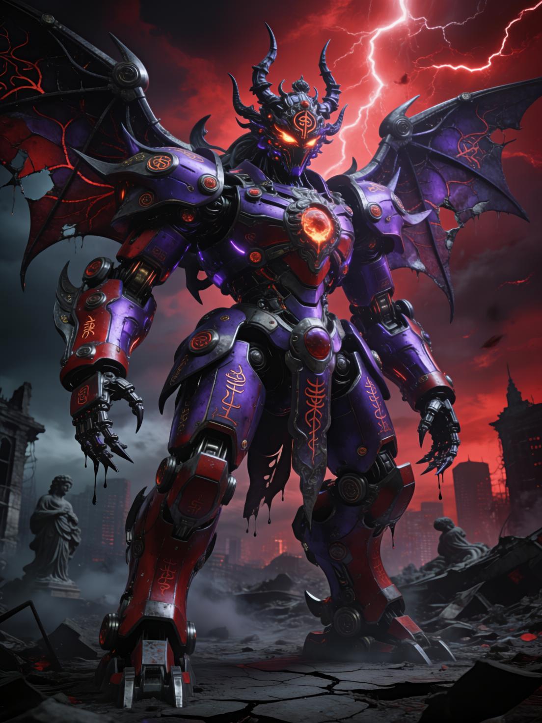 QWEN Ancient God Nation Style Mecha