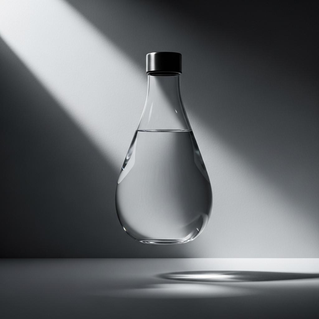 Glass teardrop bottle