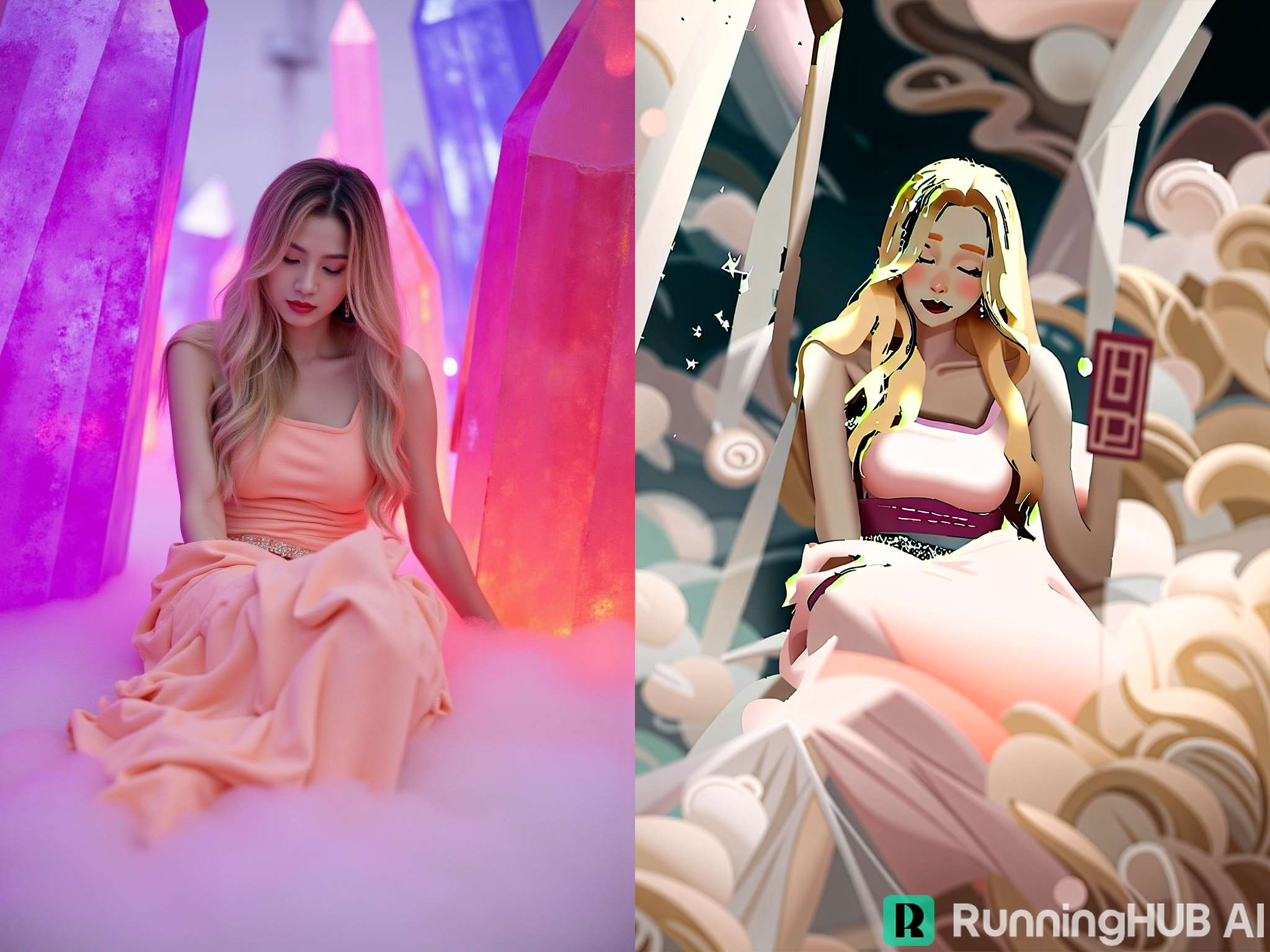One-click conversion of cartoon anime characters
