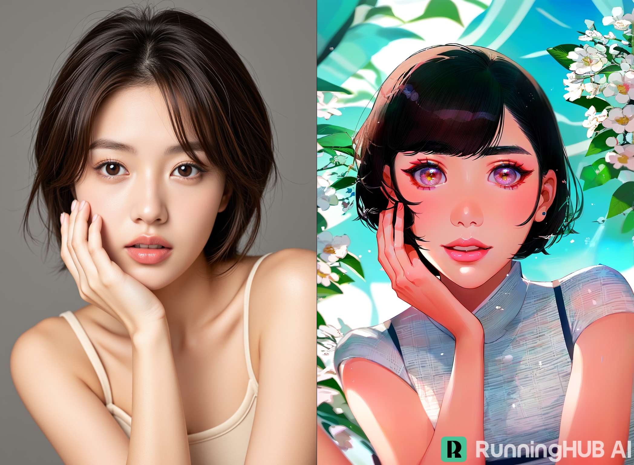 SD1.5图生图+DW+自动翻译负面提示词-真人转动漫 - RunningHub AI Apps