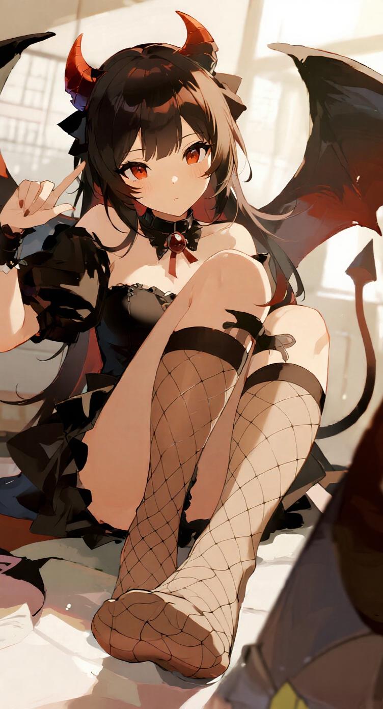 WAN2.2 T2V Big ass fishnet stockings little devil