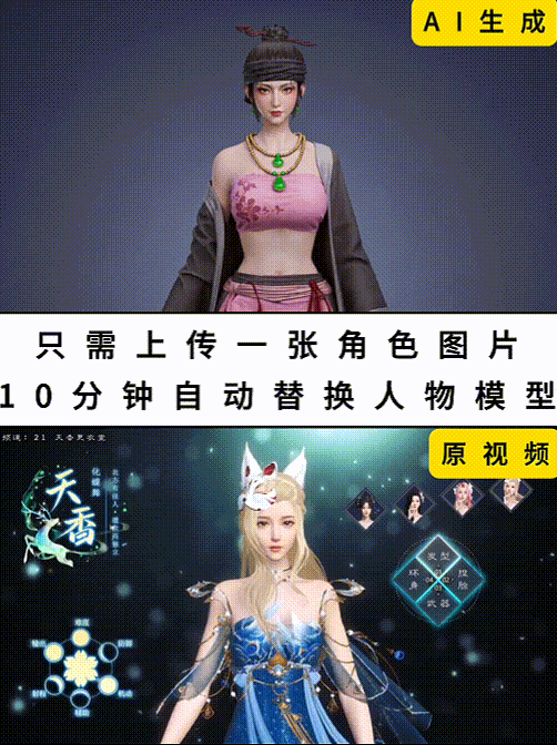 "Douli" Character Model Replacement Advertising Material Batch Production Project