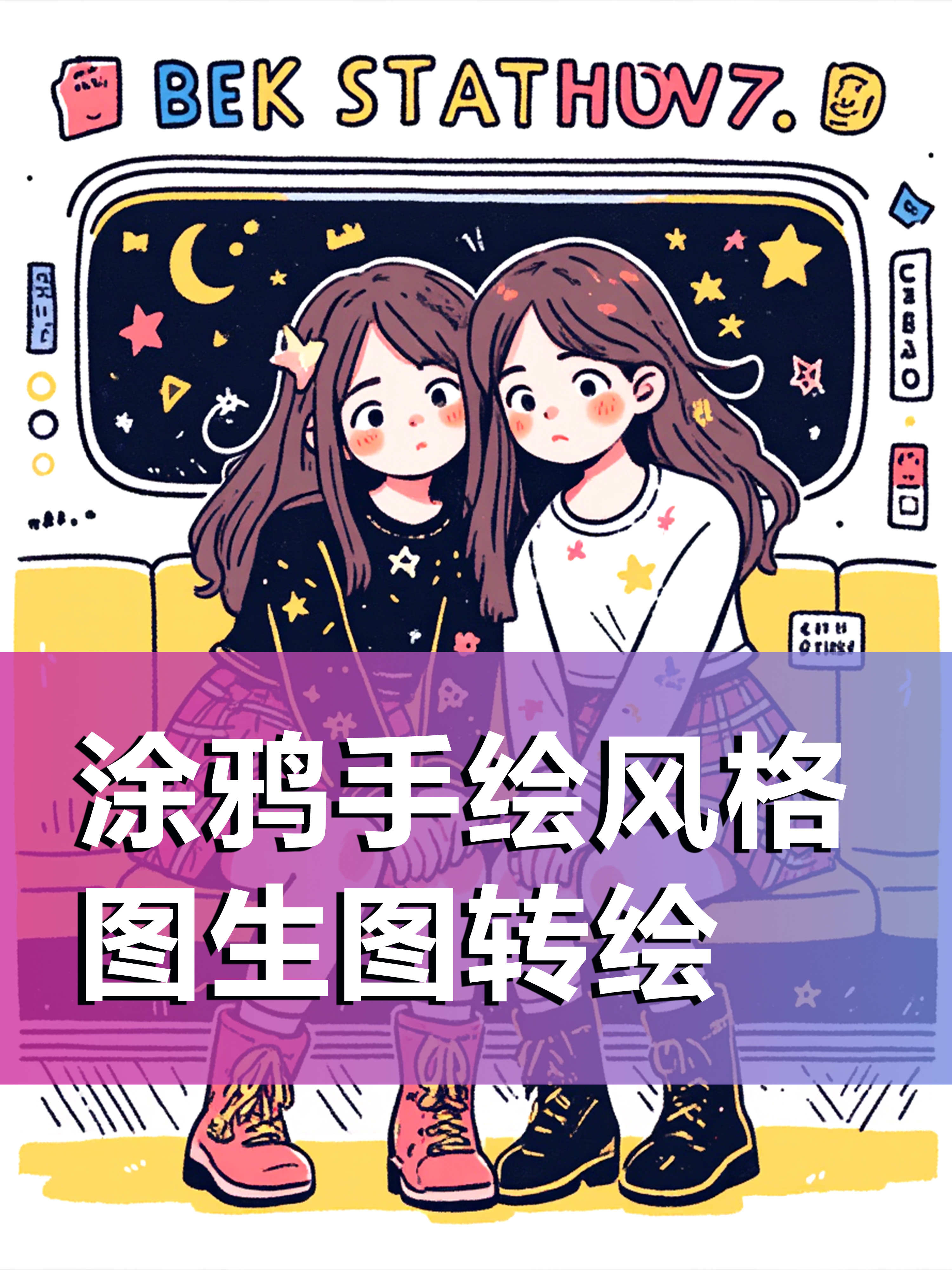 涂鸦手绘风格-图生图转绘 - RunningHub AI Apps
