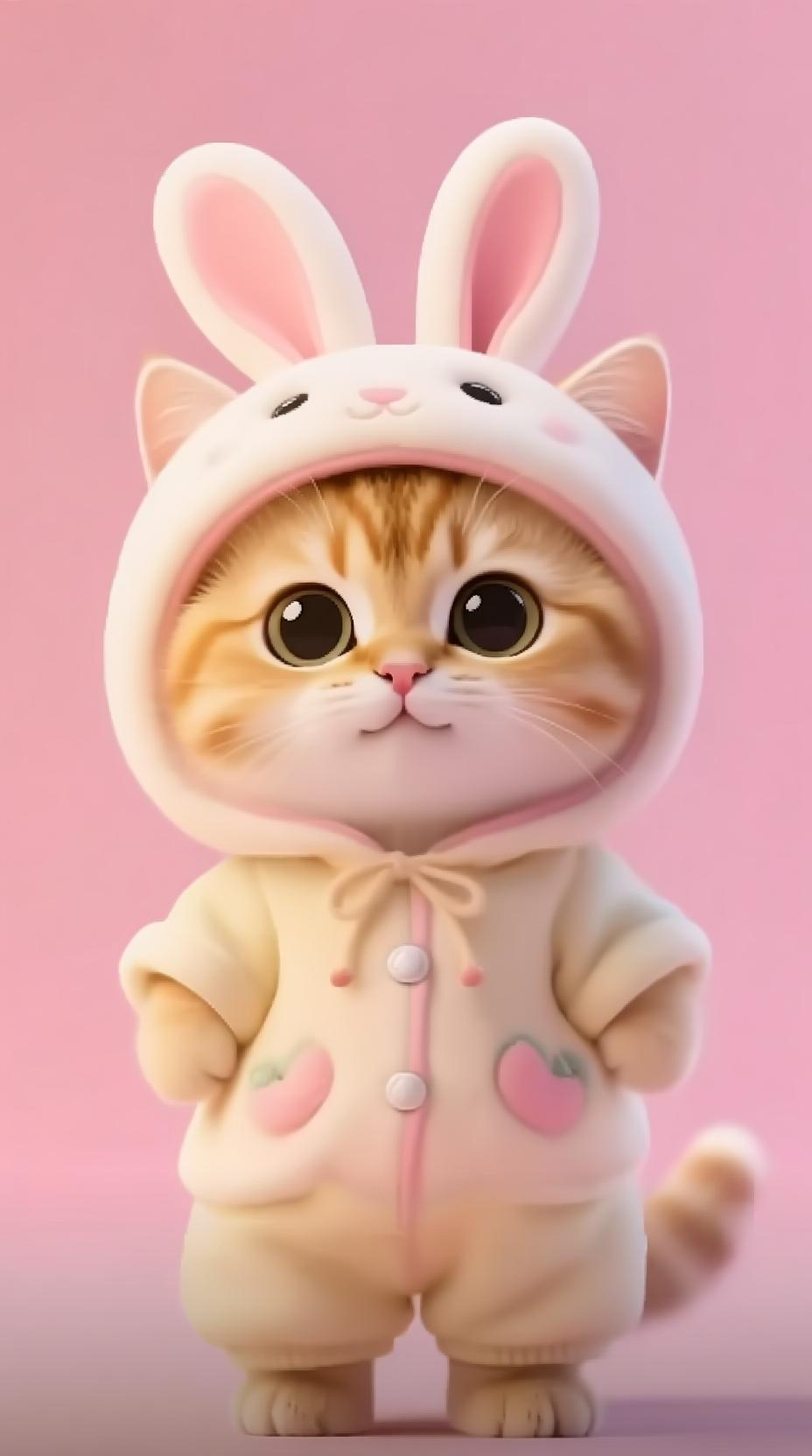 卡通可爱小猫咪法修散打