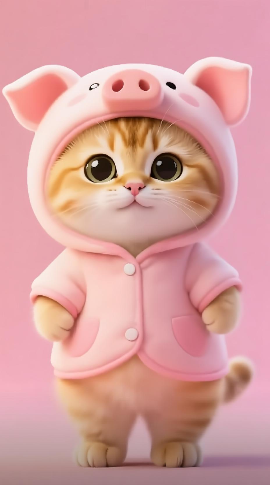 卡通可爱小猫咪法修散打