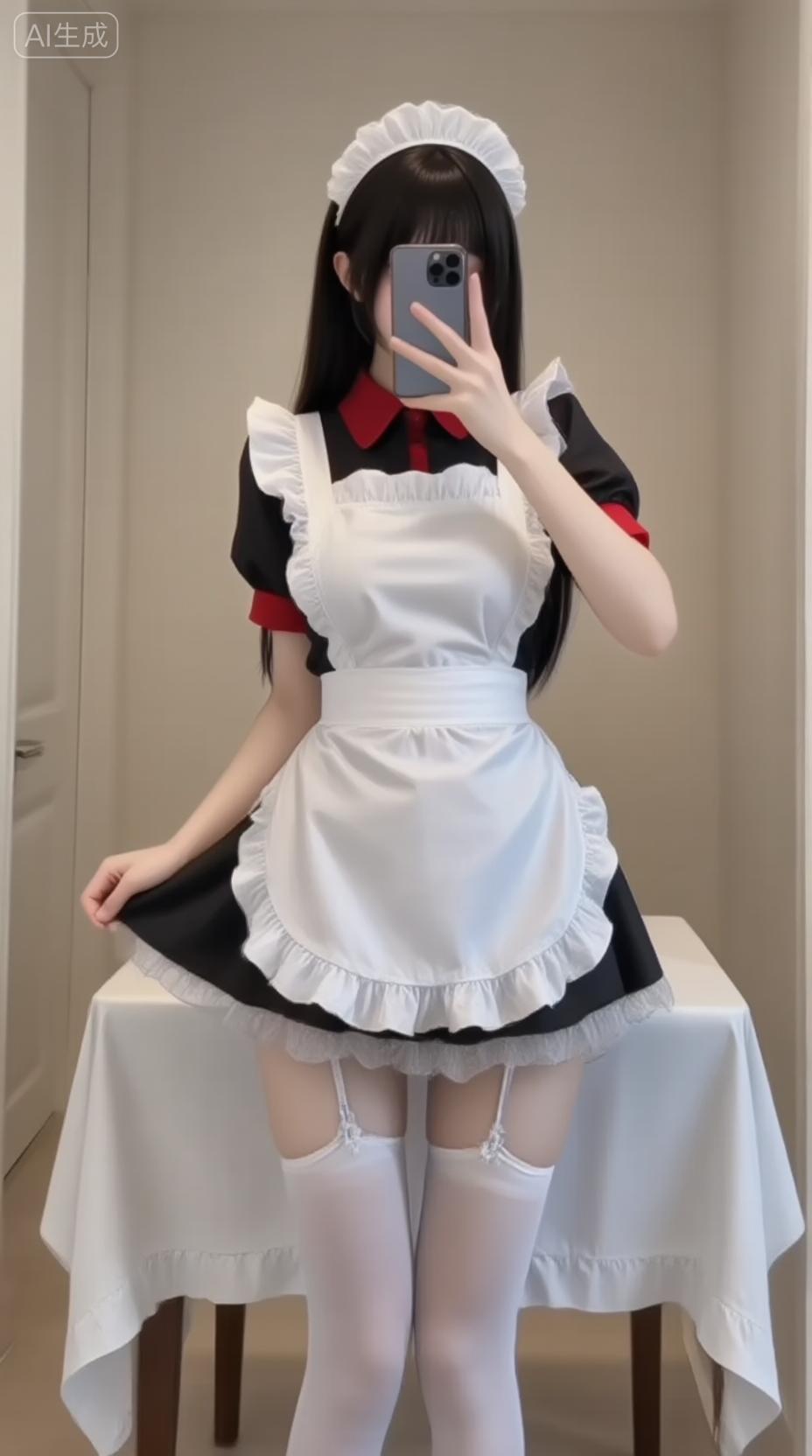 抖音小红书手持手机自拍美女