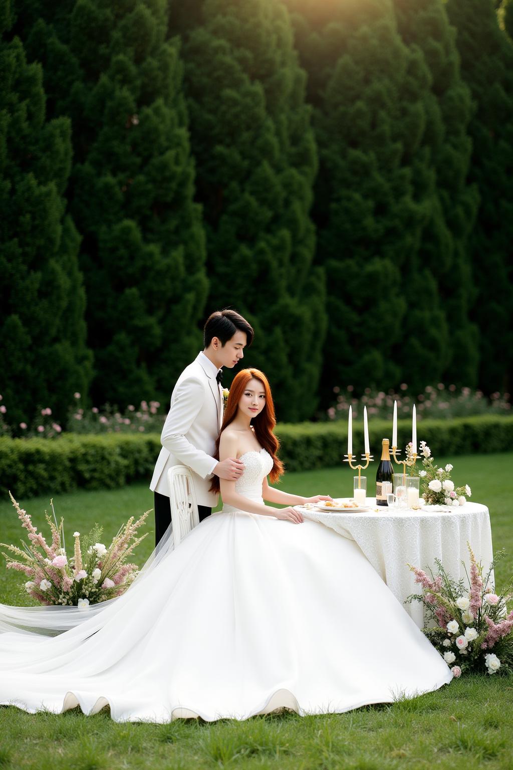 Romantic Outdoor Wedding Scene L2