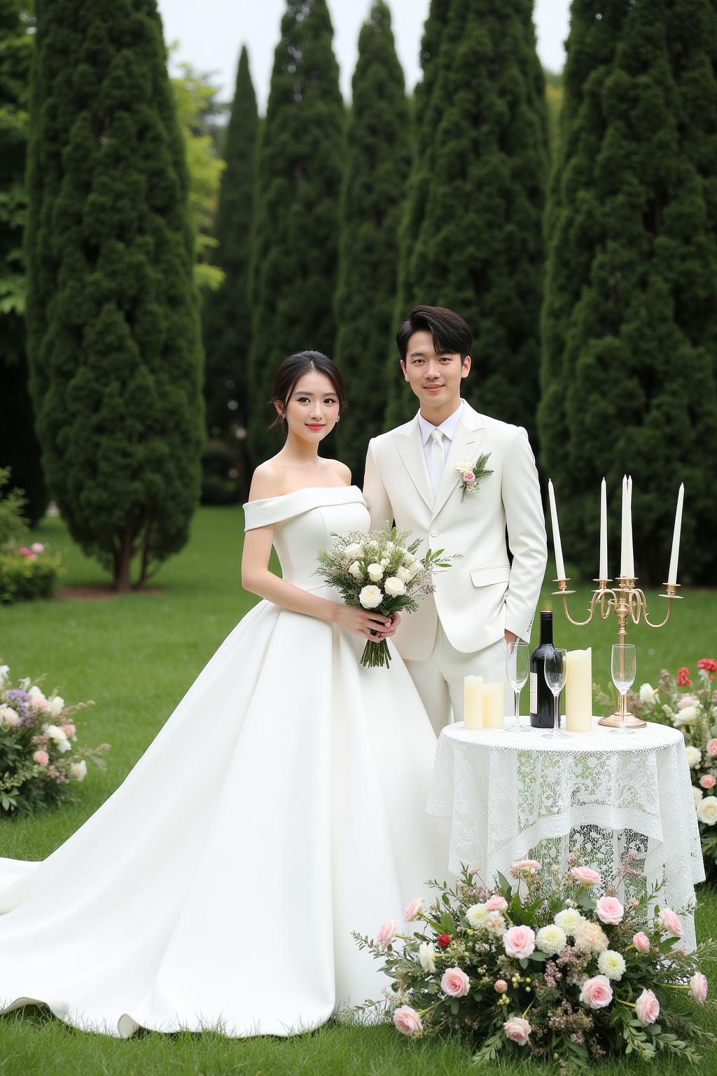 Romantic Outdoor Wedding Scene L2