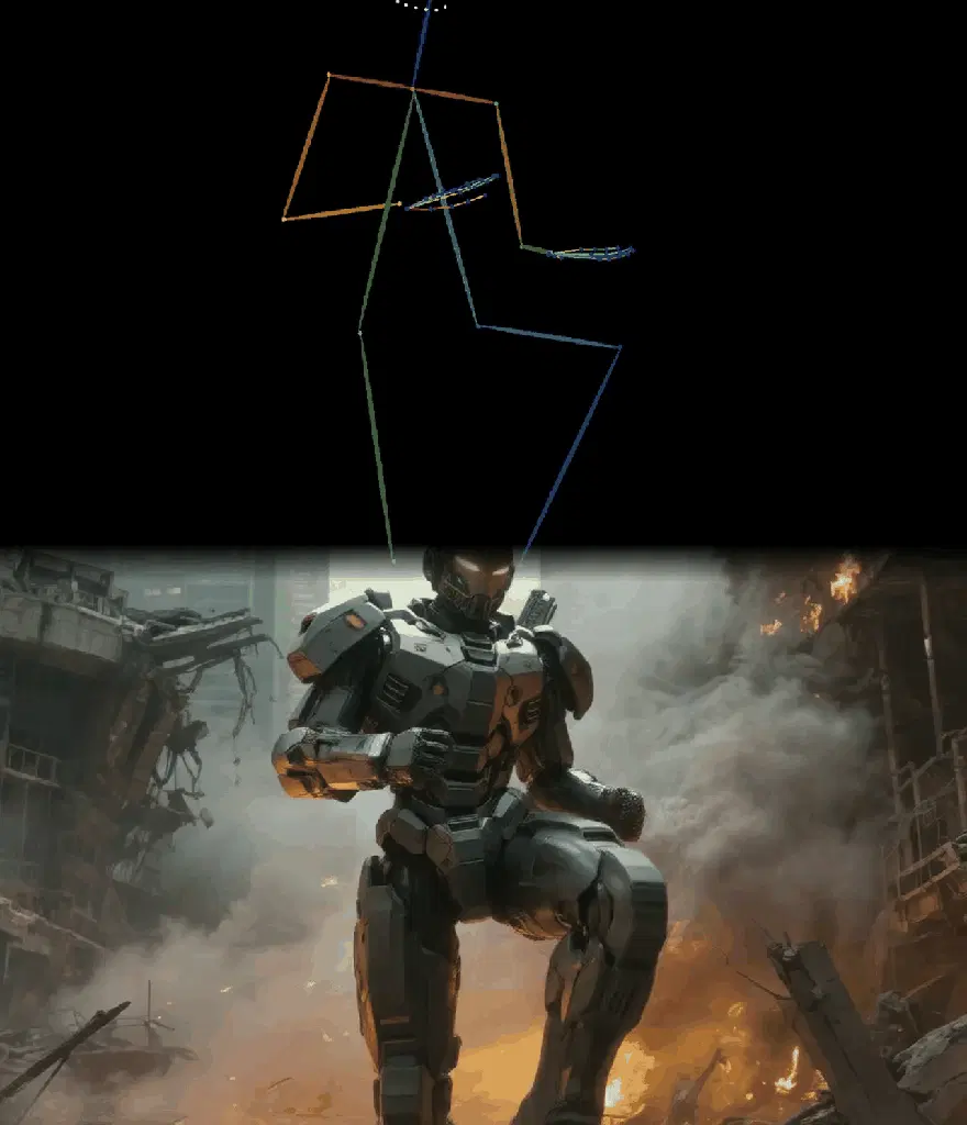 Phantom VACE, high-consistency image reference pose guidance