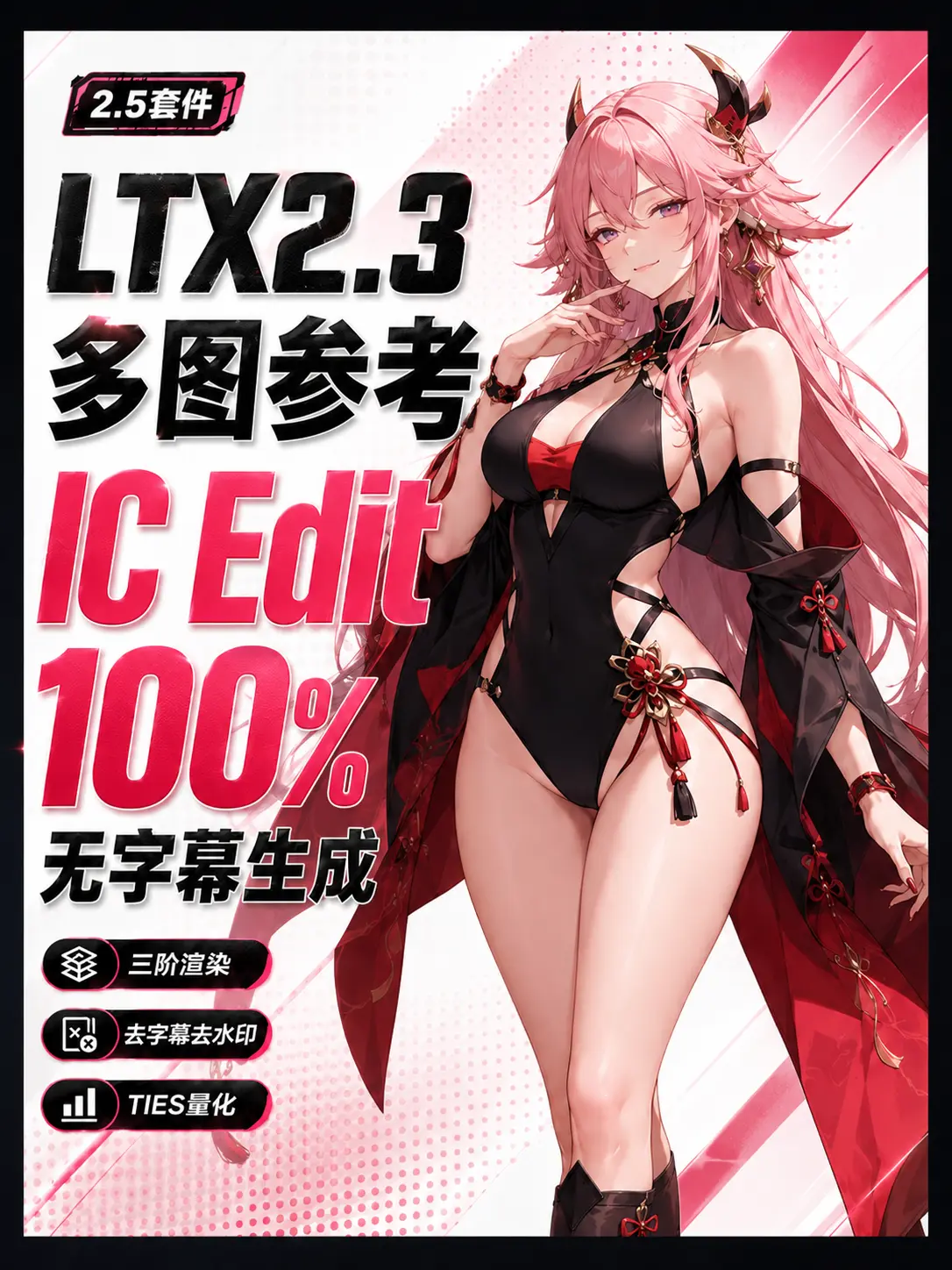 2.5 Suite | LTX2.3 Multiple Image References | IC Edit 100% Subtitle-Free Generation
