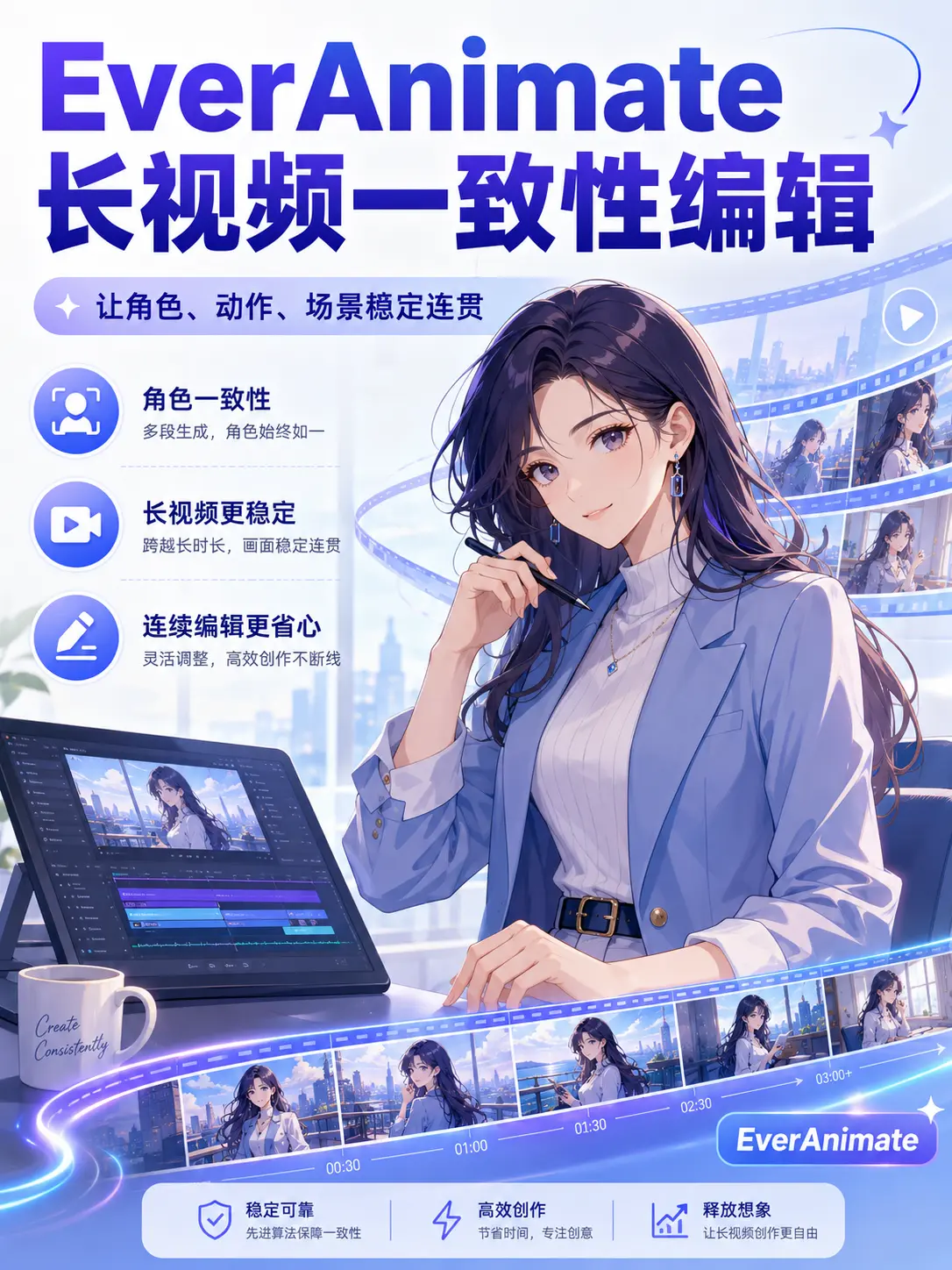 EverAnimate 长视频一致性编辑